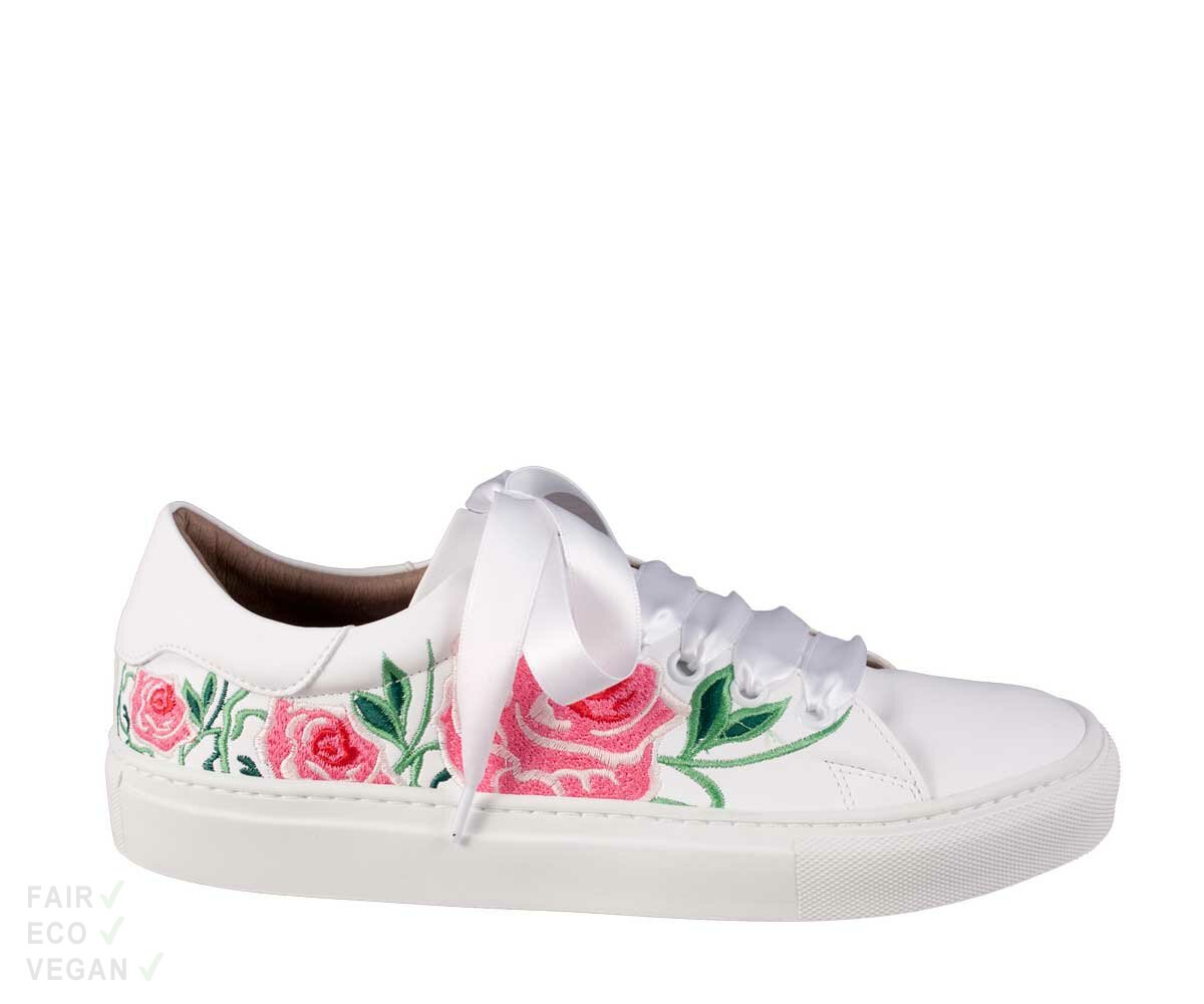 NAE Vegan Sneaker Rose white
